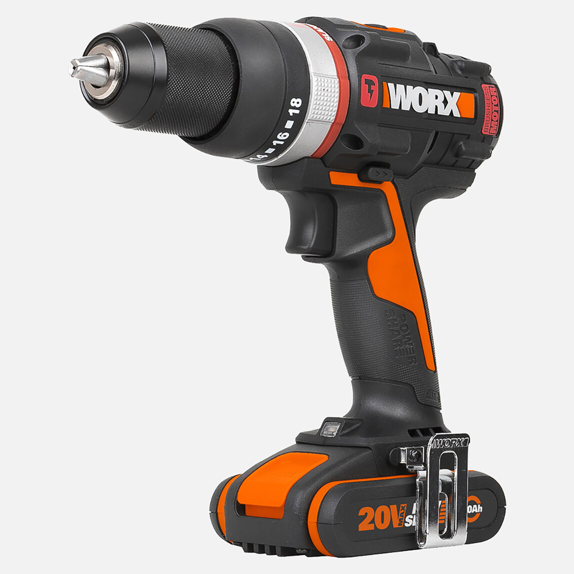    Worx WX-JCR 20Volt/2.0Ah Li-ion Çift Akülü Kömürsüz Profesyonel Darbeli Şarjlı Matkap  