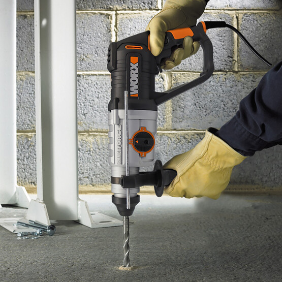 Worx WX339 800Watt 2.5J Profesyonel SDS-Plus Kırıcı/Delici + 4 Adet Uç 