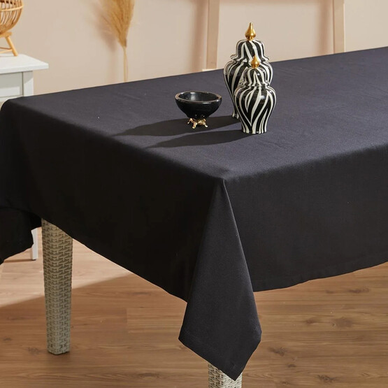 AYShome Düz Siyah Masa Örtüsü 160x230cm 