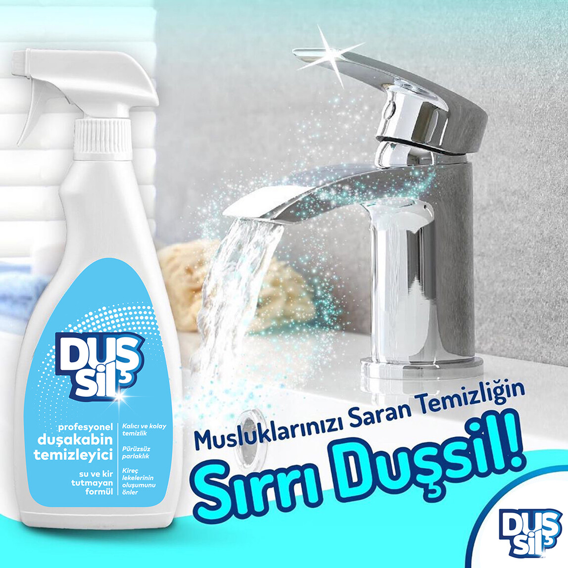    Duşsil Profesyonel Duşakabin Temizleyici 500 ml   