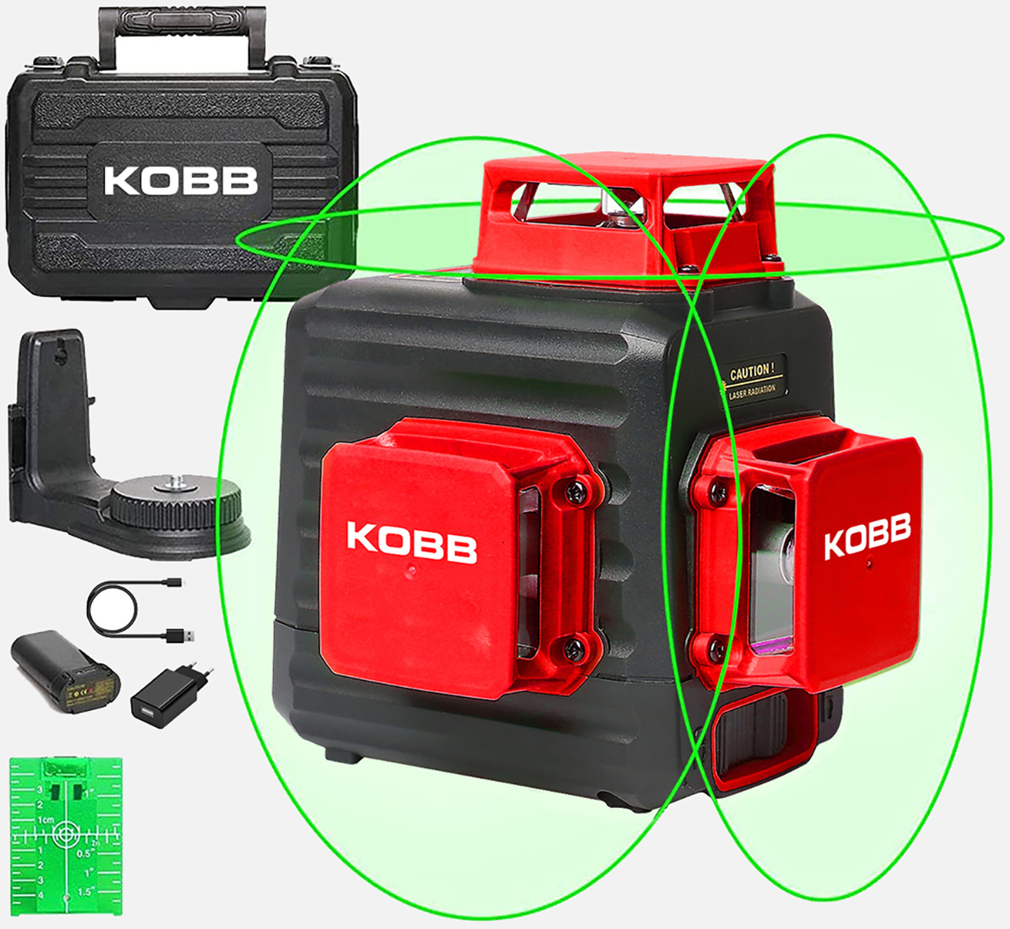 KOBB KBL34G 40 Metre Yeşil Çapraz Çizgi Lazer Distomat - Bauhaus