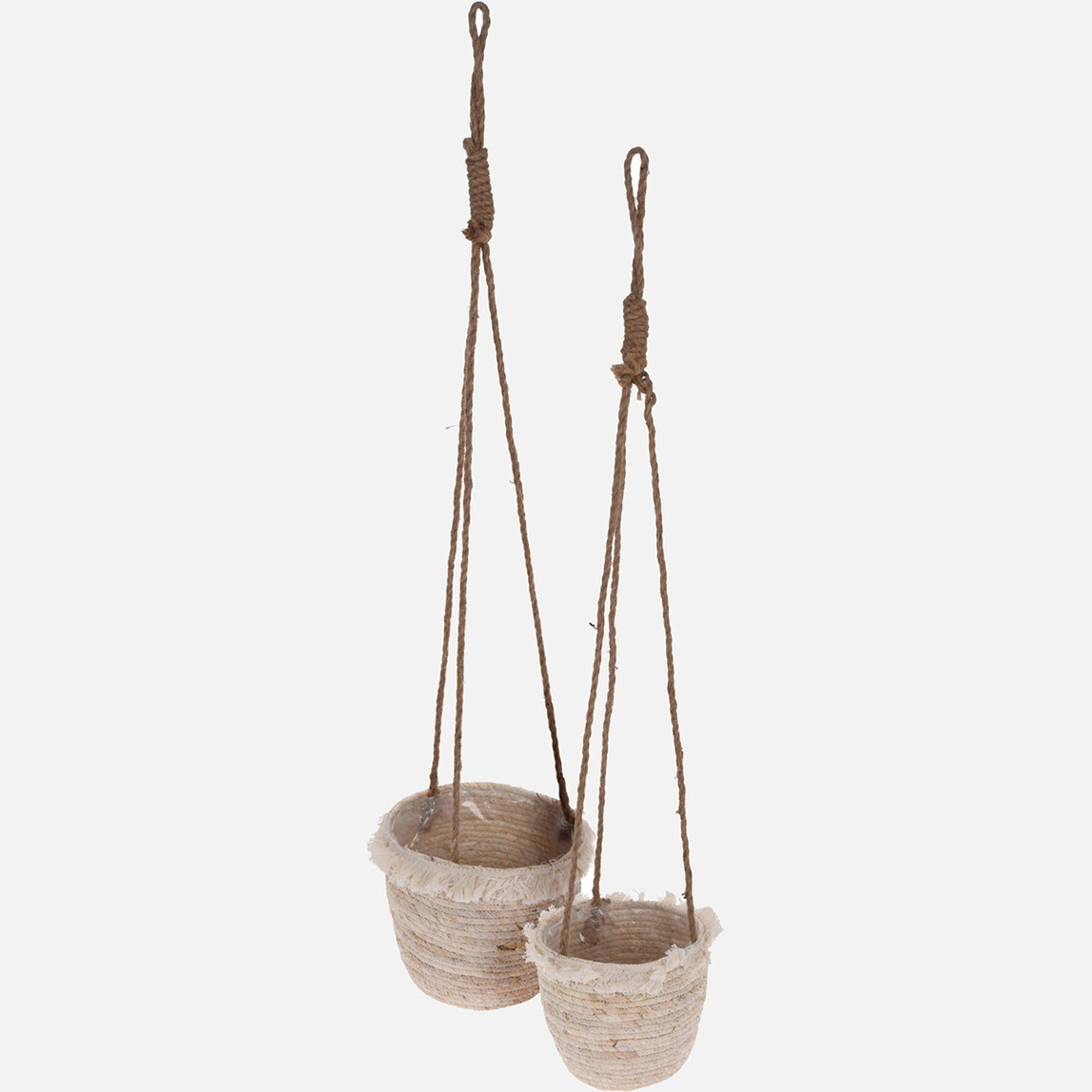    Dekoratif Askılı Hasır Sepet 17 cm  