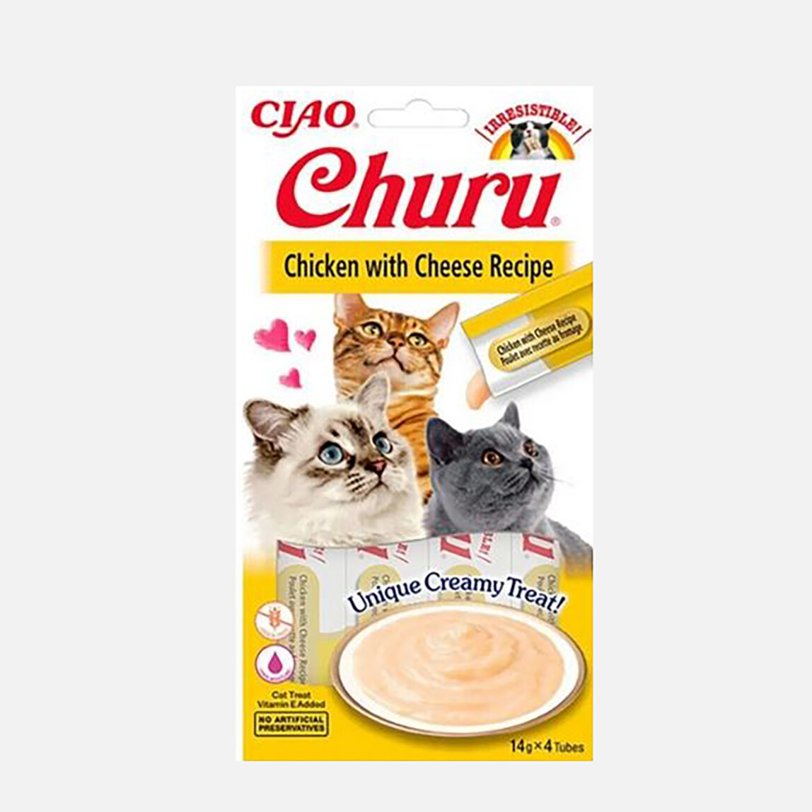    Ciao Churu Cream Tavuklu ve Peynirli Kedi Ödül Kreması 4x14gr 