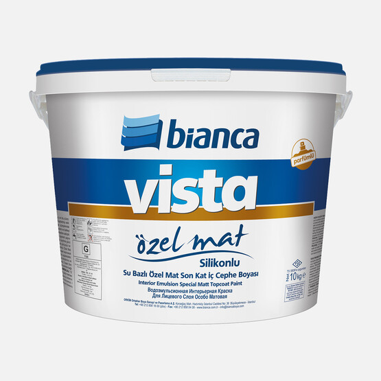 Bianca 10 KG Vista Silikonlu Özel Mat Boya Beyaz 