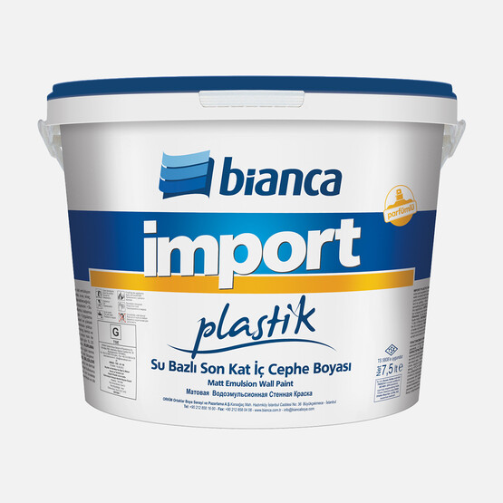 Bianca 7,5 L İmport Plastik Boya Beyaz 