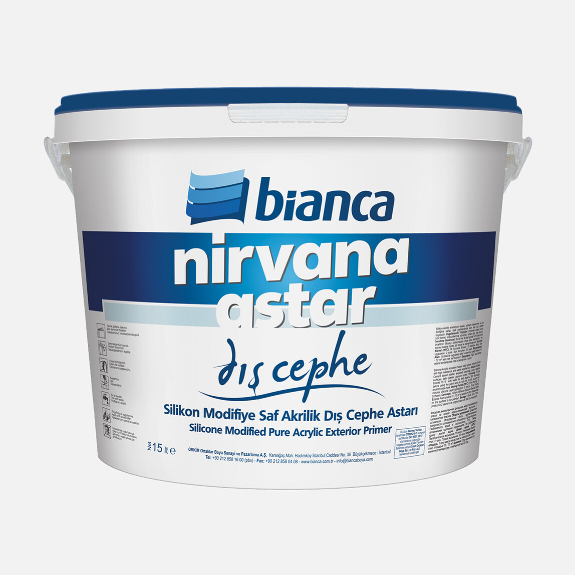    Bianca 15 L Nirvana Saf Akrilik Dış Cephe Astarı Beyaz 