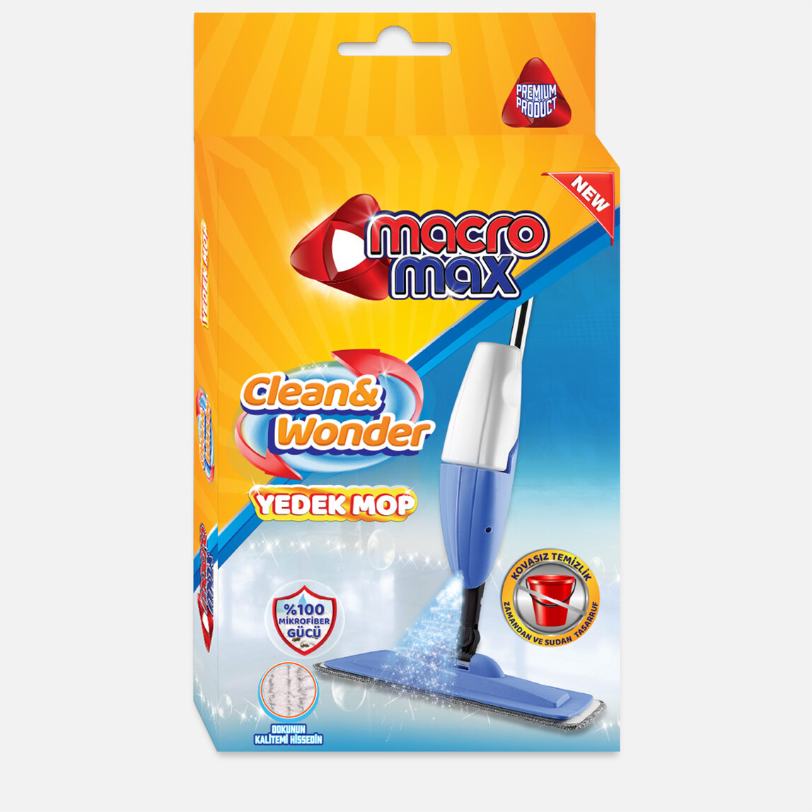    Macromax Clean&Wonder Sprey Yedek Mop  