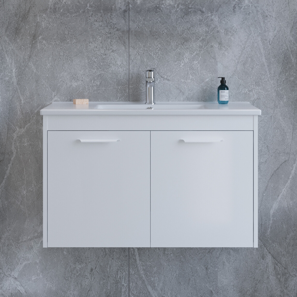    Bonitobagno Coste 100 cm Banyo Dolabı Alt Modül Beyaz 