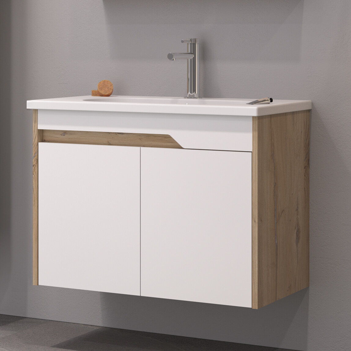    Bonitobagno Salvo 85 cm Banyo Dolabı Alt Modül Beyaz 