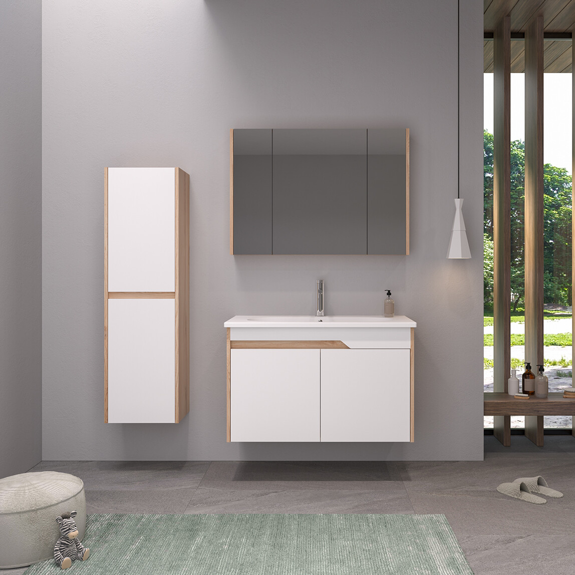    Bonitobagno Salvo 100 cm Banyo Dolabı Alt Modül Beyaz 