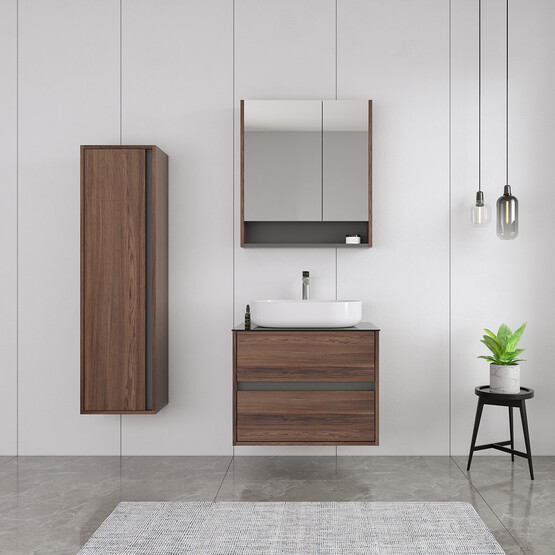 Bonitobagno Alberi Navaro 70 cm Banyo Dolabı Alt Modül Ceviz