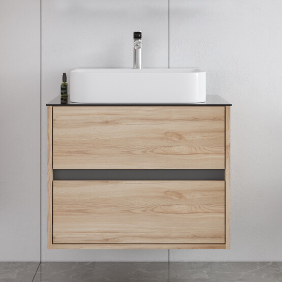 Bonitobagno Alberi Legnano 70 cm Banyo Dolabı Alt Modül Açık Ceviz