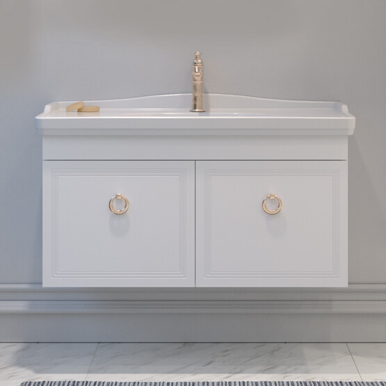 Bonitobagno Livorno 105 cm Banyo Dolabı Alt Modül Beyaz