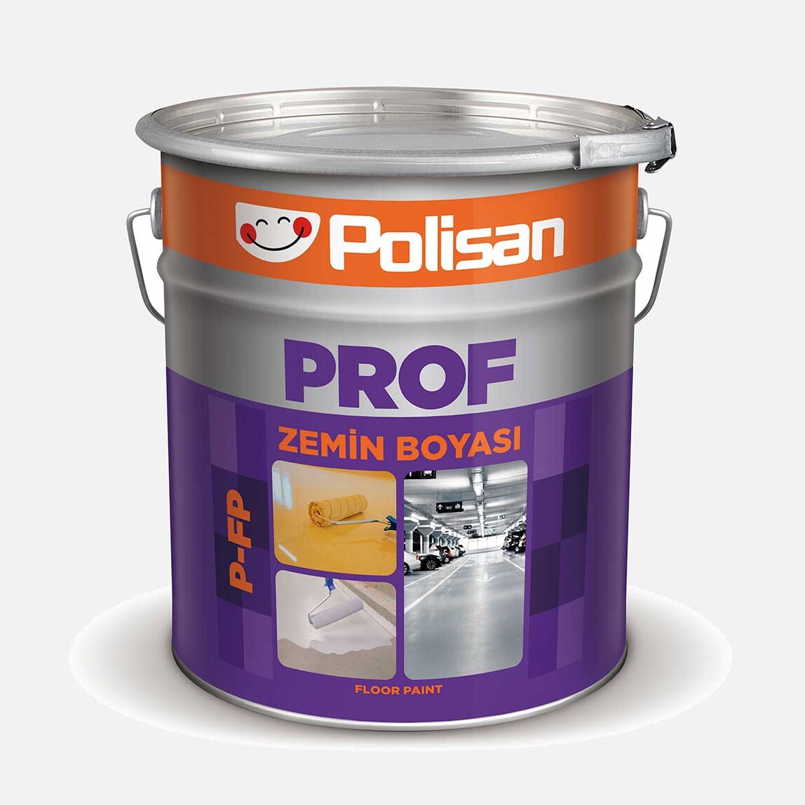    Polisan 5 KG Profesyonel Zemin Boyası Açık Gri 