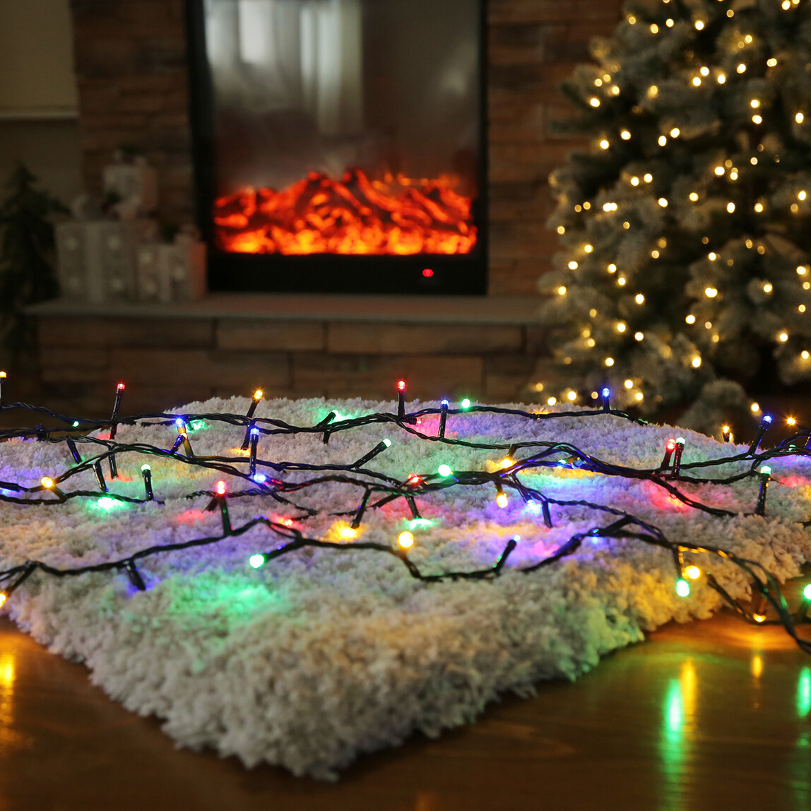    Dekoratif 100 Led 10 Metre Ip44 Işık Zinciri Renkli 