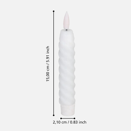 Eglo Andrafia 15cm 2’li Desenli Beyaz Led Mum