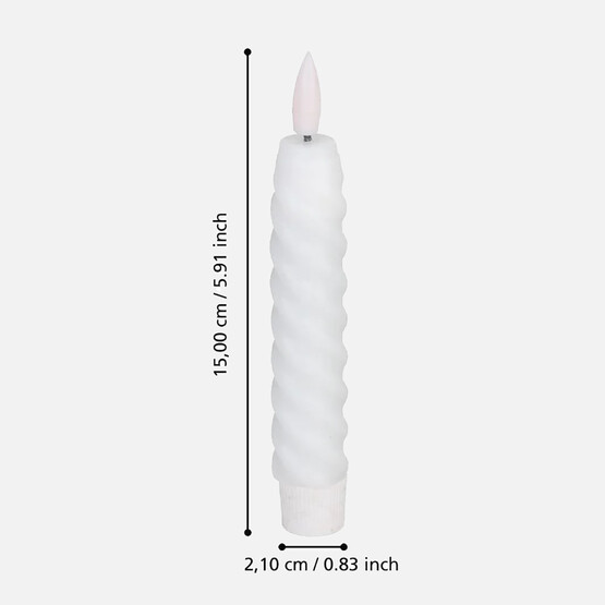 Eglo Andrafia 15cm 2’li Desenli Beyaz Led Mum 