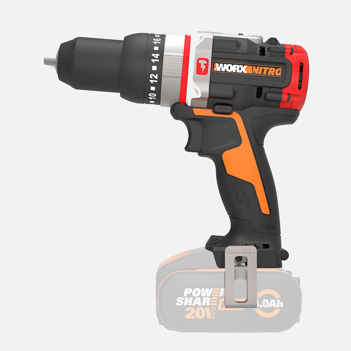    WORX WX354.9 20Volt Kömürsüz Profesyonel Darbeli Şarjlı Matkap(Akü ve Şarj Cihazı Dahil Değildir.) 