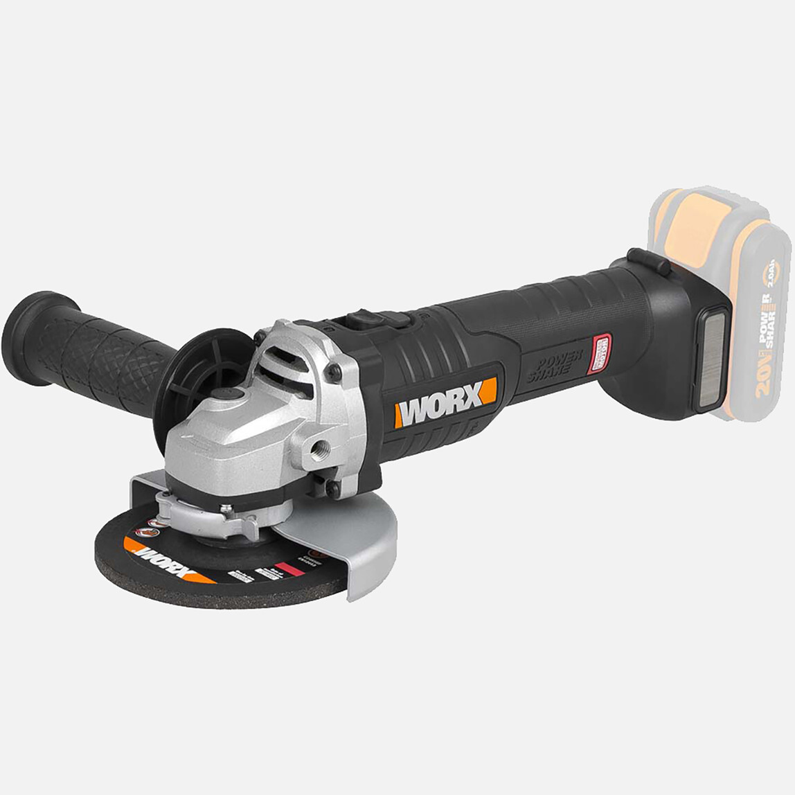    WORX WX812.9 20Volt 125mm Kömürsüz Profesyonel Avuç Taşlama(Akü ve Şarj Cihazı Dahil Değildir.) 