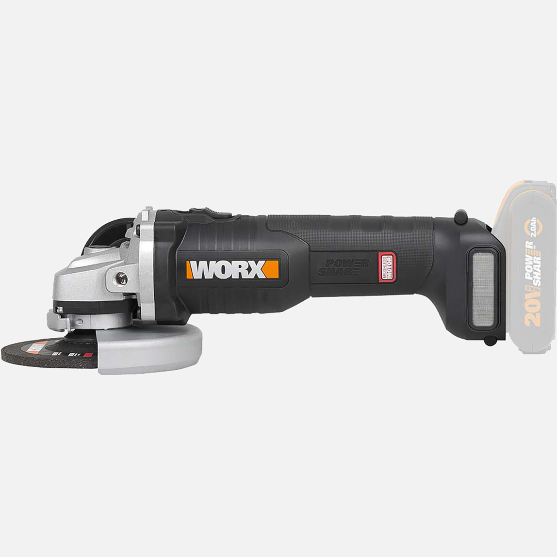    WORX WX812.9 20Volt 125mm Kömürsüz Profesyonel Avuç Taşlama(Akü ve Şarj Cihazı Dahil Değildir.) 