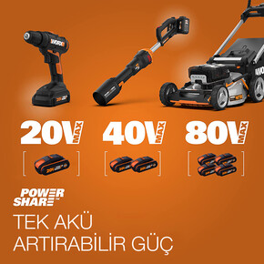 Worx WX520.9 20Volt 190mm Kömürsüz Profesyonel Şarjlı Daire Testere (Akü Dahil Değildir)_5