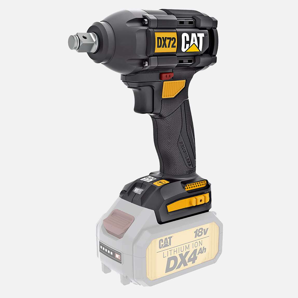    CAT DX72B 18Volt 350Nm Kömürsüz Profesyonel Şarjlı Somun Sıkma(Akü ve Şarj Cihazı Dahil Değildir.) 