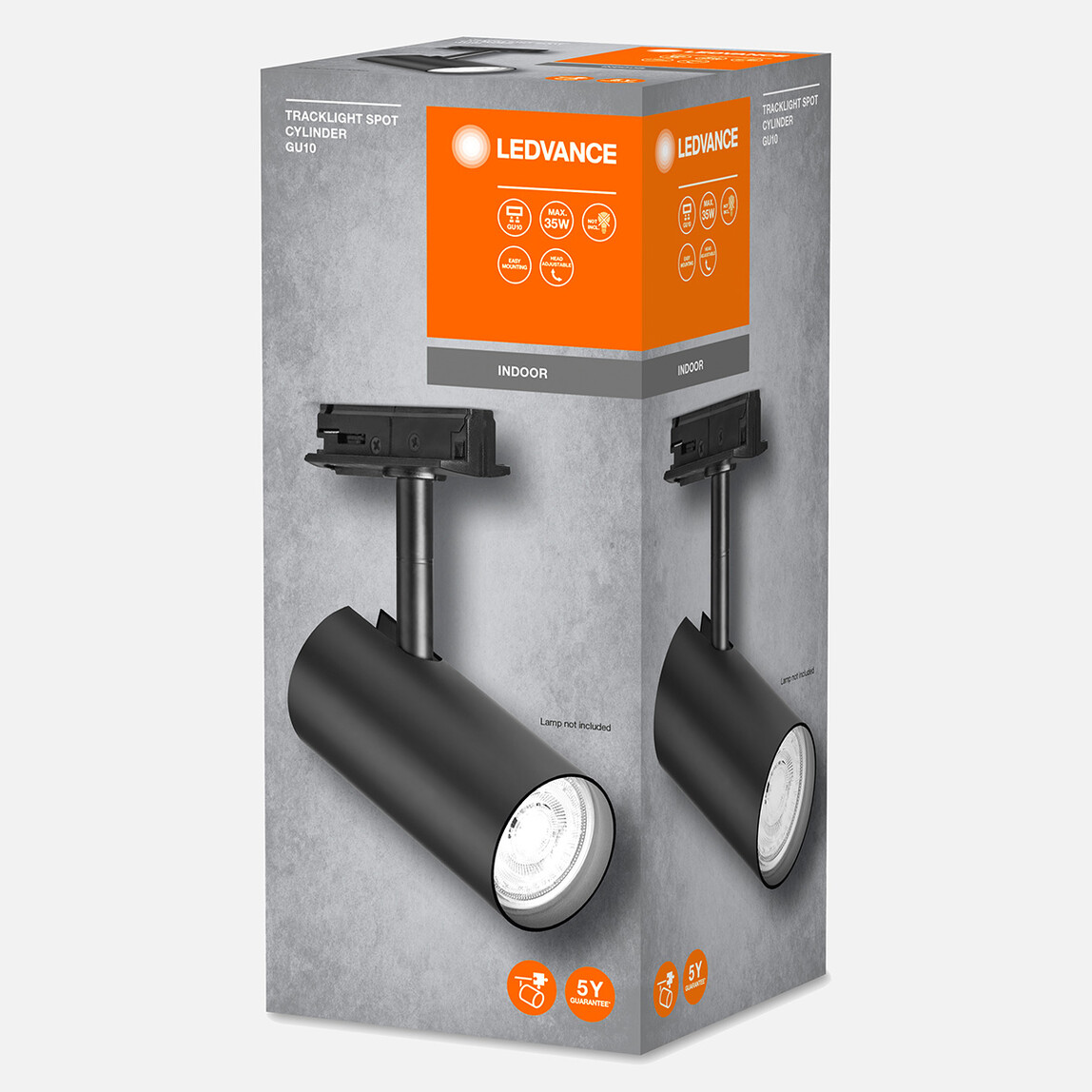    Tracklight Cylinder Bk Gu10 Ray Spot Siyah  