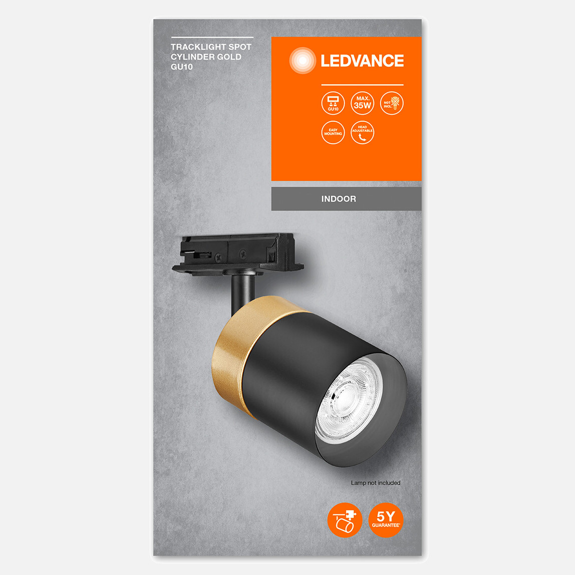    Ledvance Tracklight Cylinder GD BK GU10 Gold Ray Spot Siyah  