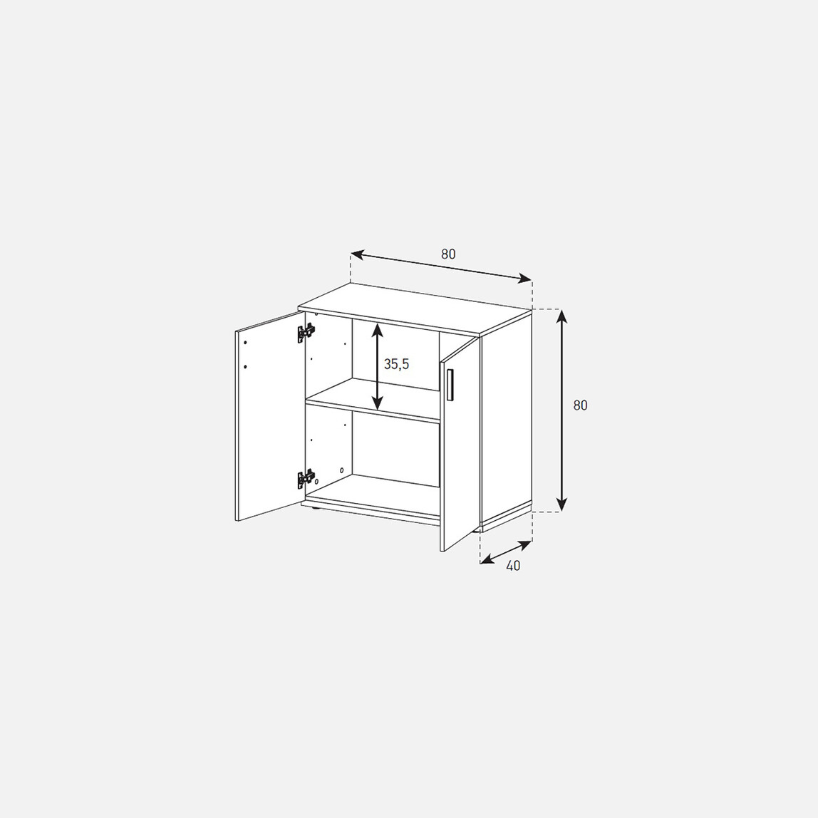 Sonorous 80x80 Çok Amaçlı Dolap Niagara_3