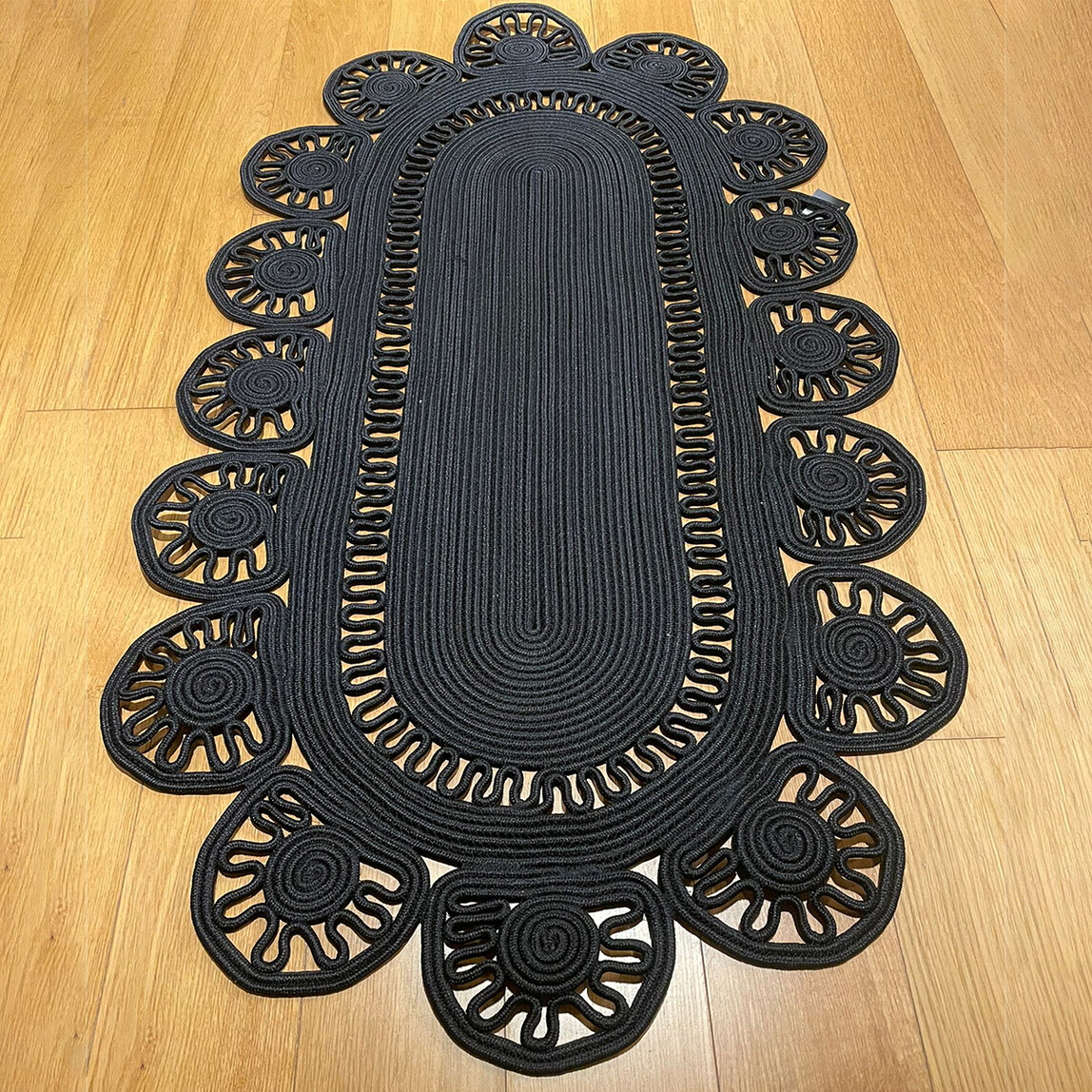    Etc Miray Jüt Halı Siyah 120x180 cm 