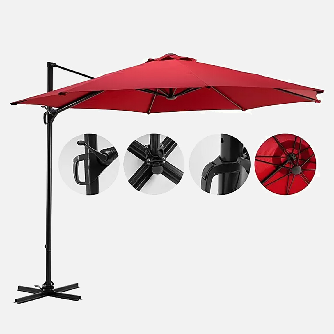    Sunfun Parasol Şemsiye Kırmızı 300 cm 