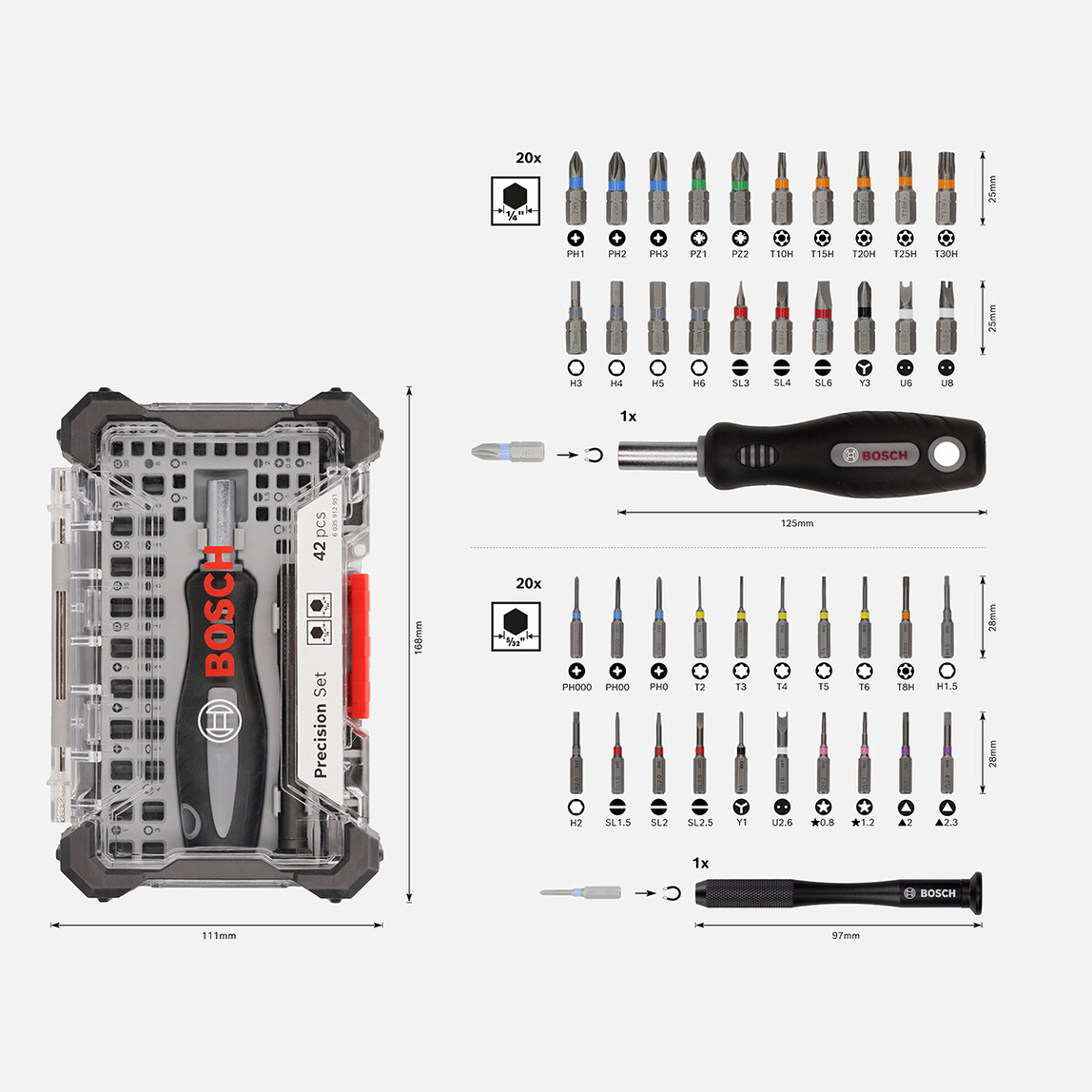    Bosch 42 Parça Vidalama Ucu Seti  