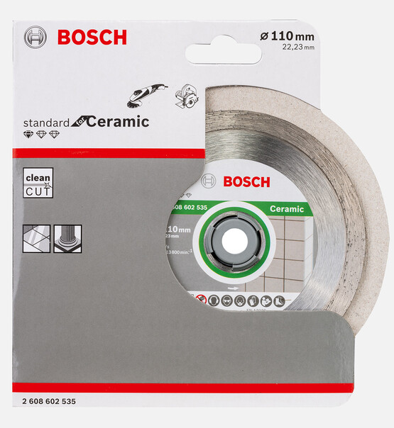 Bosch Standard Seri Seramik İçin Elmas Kesme Diski 110 mm