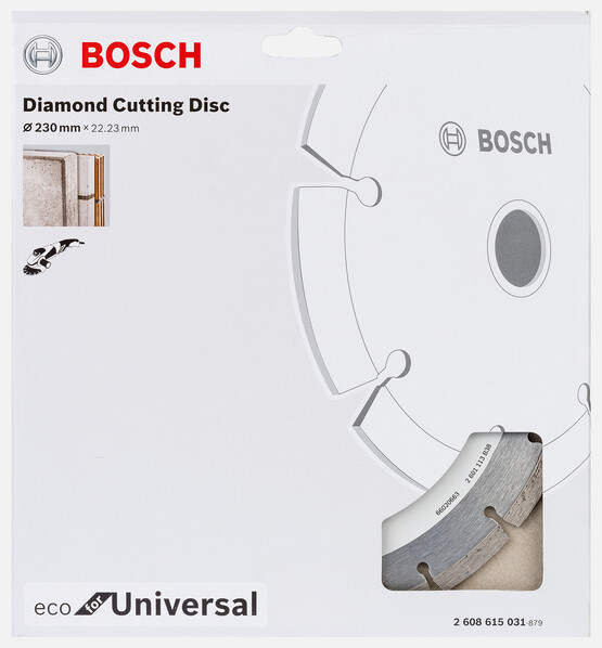 Bosch Ekonomik Seri Genel Yapı Malzemeleri İçin Elmas Kesme Diski 230 mm