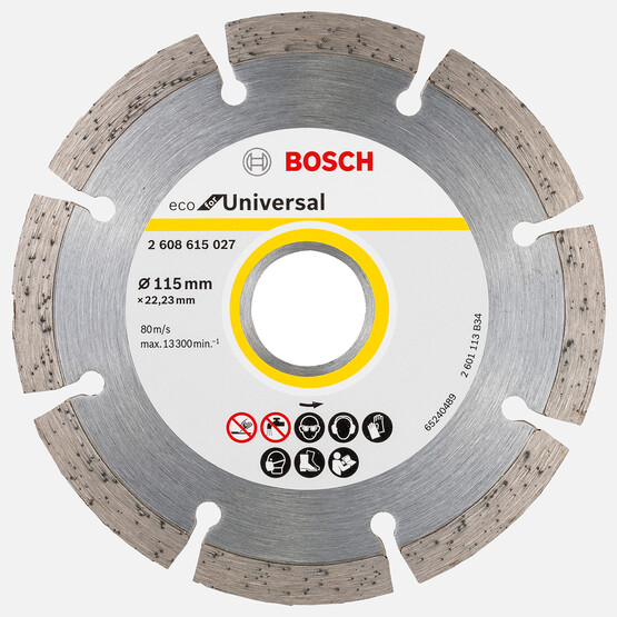 Bosch Ekonomik Seri Genel Yapı Malzemeleri İçin Elmas Kesme Diski 115 mm