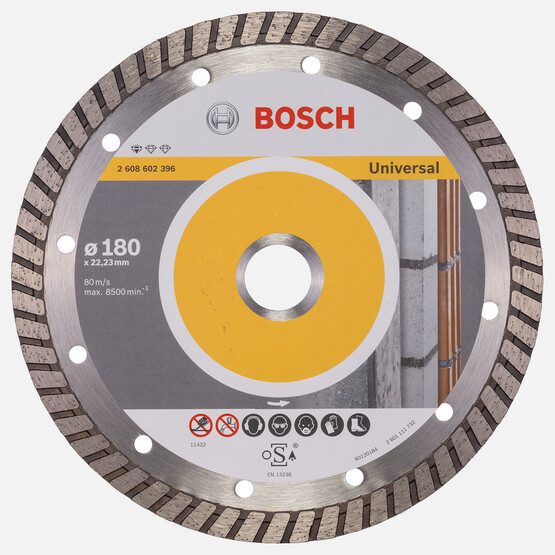Bosch Standard Seri Genel Yapı Malzemeleri İçin Turbo Segmanlı Elmas Kesme Diski 180 mm