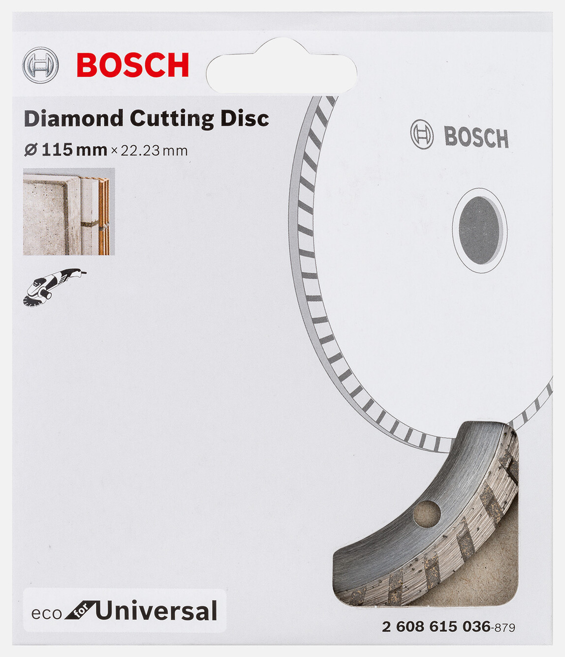    Bosch Ekonomik Seri Genel Yapı Malzemeleri İçin Elmas Kesme Diski 115 mm Turbo 