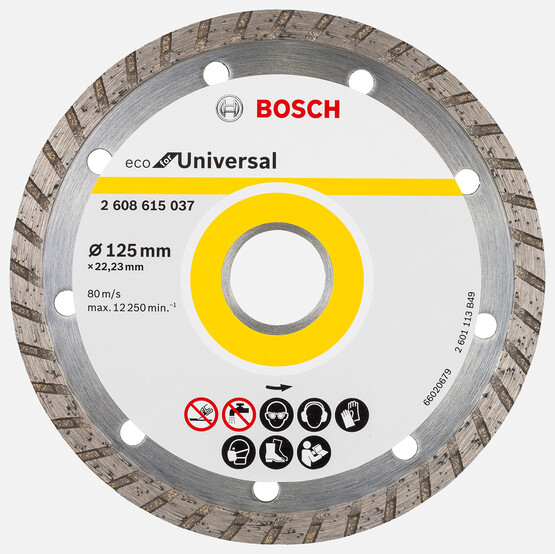 Bosch Ekonomik Seri Genel Yapı Malzemeleri İçin Elmas Kesme Diski 125 mm Turbo
