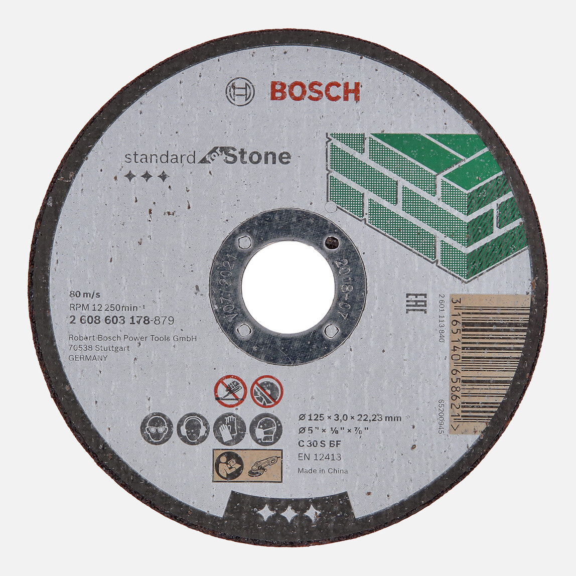    Bosch 125x3,0 mm Standard Seri Düz Taş Kesme Diski (Taş) 