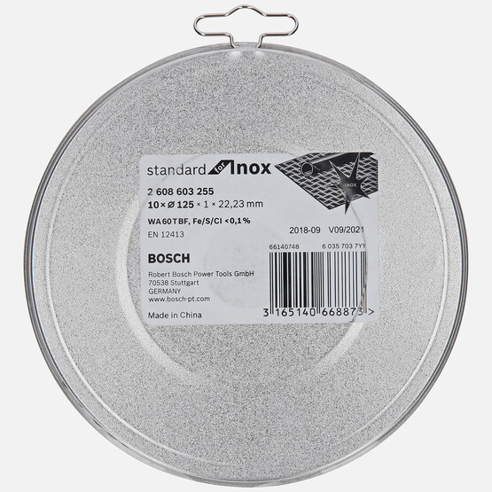 Bosch 125x1,0 mm Standard Seri Düz Inox (Paslanmaz Çelik) Kesme Diski (Taş)Rapido