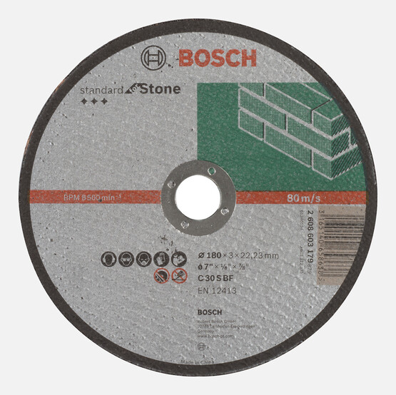 Bosch 180x3,0 mm Standard Seri Düz Taş Kesme Diski (Taş)