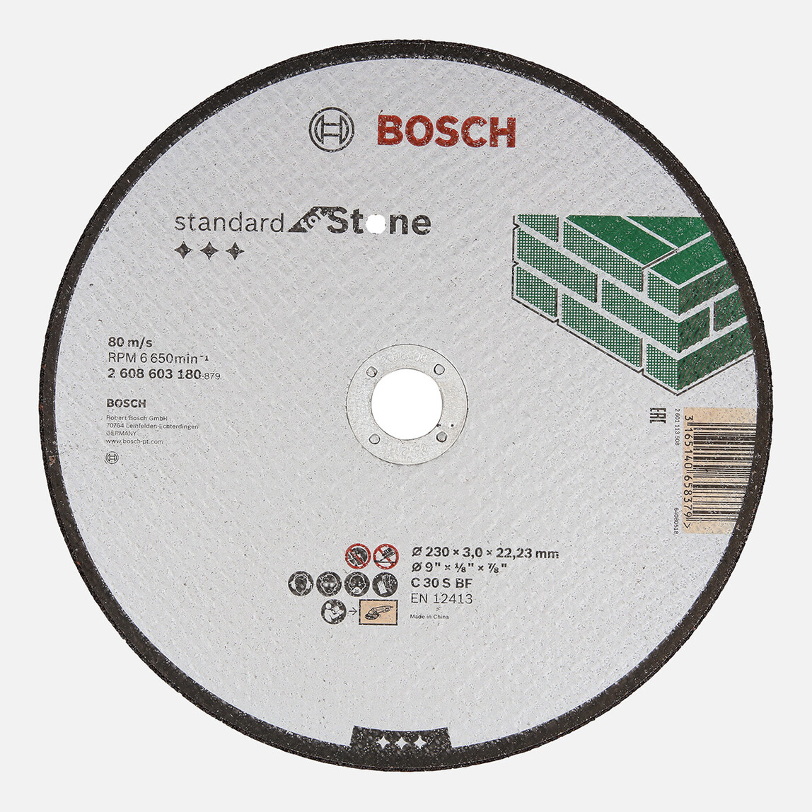    Bosch 230x3,0 mm Standard Seri Düz Taş Kesme Diski (Taş) 