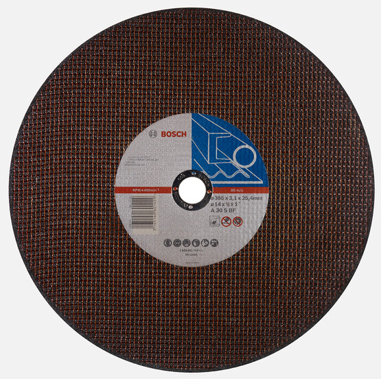 Bosch 355x25,40x3,1 mm Eko Seri Düz Metal Kesme Diski (Taş) Düz