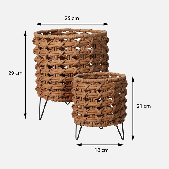 Ayaklı Jüt Saksı 25 cm