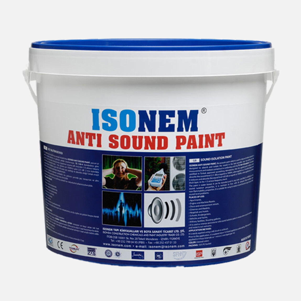 İsonem 5 LT Anti Sound Paint Ses Yalıtım Boyası Beyaz_0