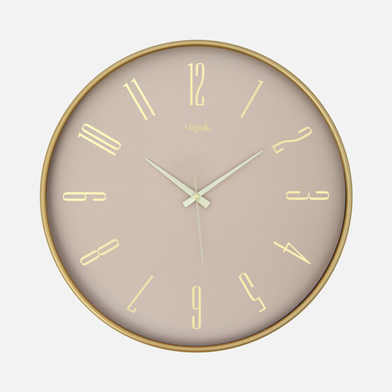 Doğaner Dekoratif Slim Çerçeve Saat  50x50 cm Sarı