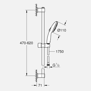 Grohe Vitalio Start 110 3 Fonksiyonlu Sürgülü Duş Seti_5