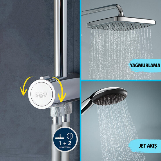 Grohe Vitalio Comfort 250 Kare Duş Sistemi