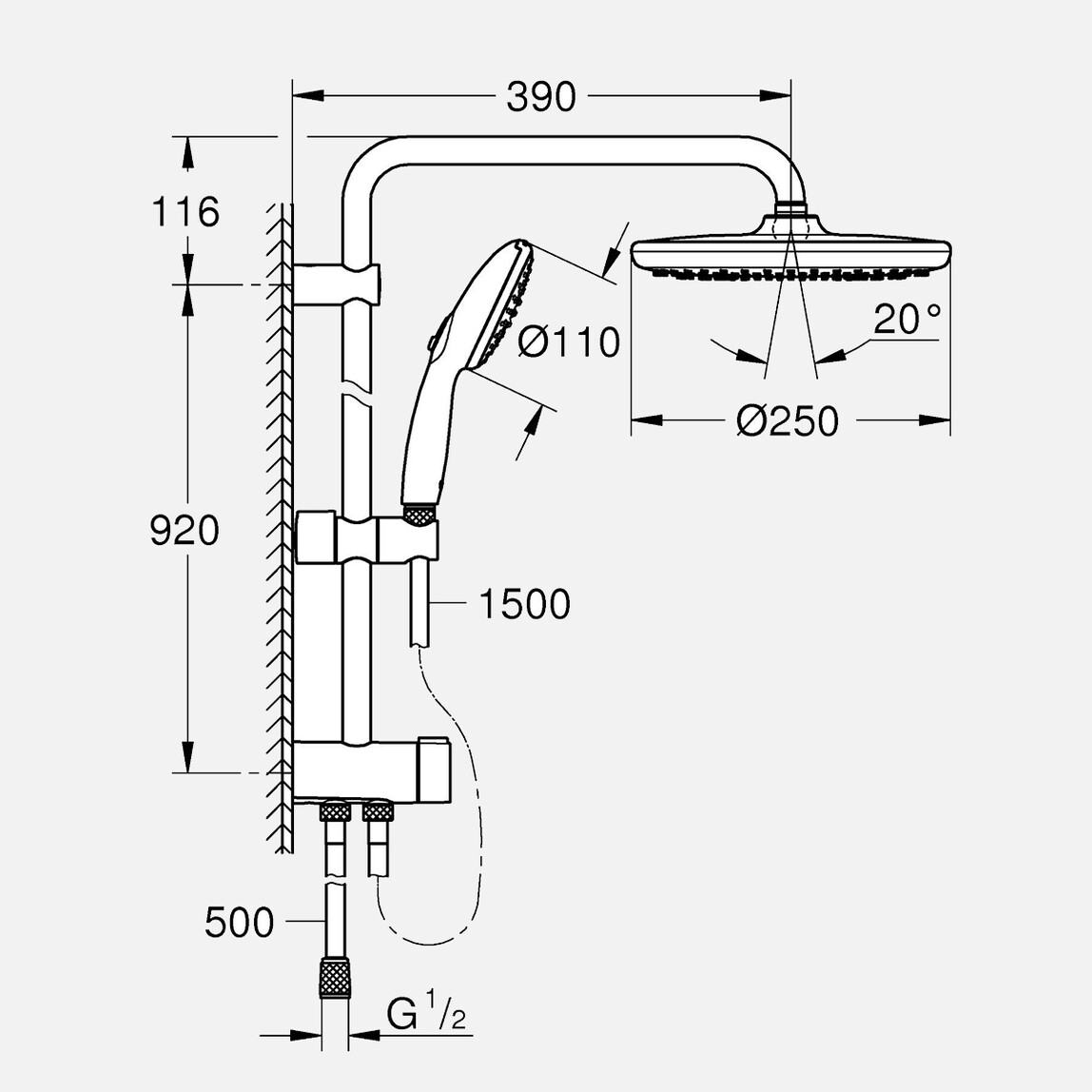 Grohe Vitalio Start 250 Duş Sistemi_3