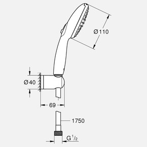 Grohe Vitalio Start 110 2 Fonksiyonlu El Duşu Seti_4